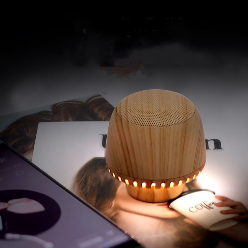 Portable Mushroom Small Audio TWS Pair Box LED With Night Light - Image 3