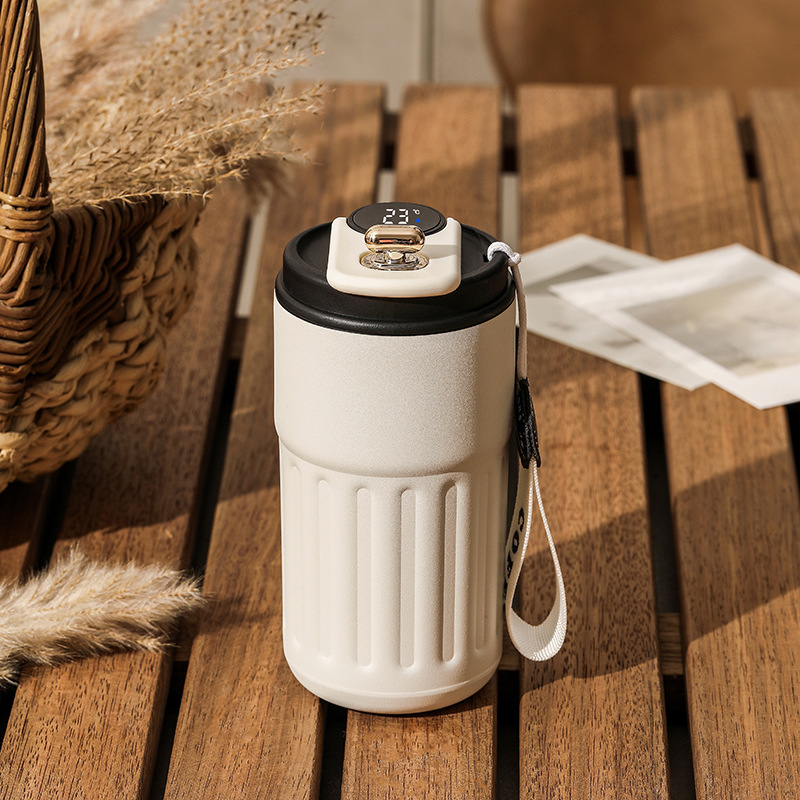 Smart Digital Thermal Bottle Portable Coffee Mug Stainless Steel Water Bottle In-Car Insulated Cup Keep Cold Vacuum Flasks 450ml - Image 8