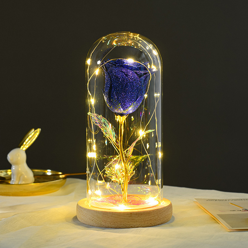 Valentines Day Gift For Girlfriend Eternal Rose Flowers LED Light In Glass Cover Day Wedding Decoration Favors Mother Day Female Gift Gift - Image 10