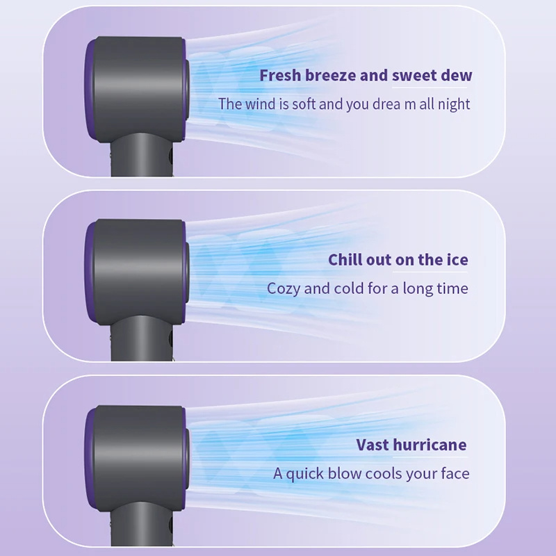Portable Handheld Turbo Fan Cooling Semiconductor Refrigeration 3000mAh Battery Wind Speeds Adjustable Mini Personal Fan - Image 3