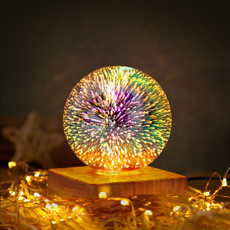 USB 3D Firework Crystals Ball Night Light Plug In Romantic Star LED Night Light Christmas Lights Christmas Home Decorations - Image 4