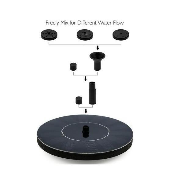 Solar Water Mercury Garden Miniature Floating Fountain - Image 5