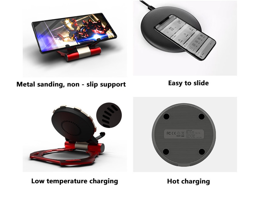 Iron Man Metal QI Wireless Charger Stand Desktop Mobile Phone Charger - Image 3