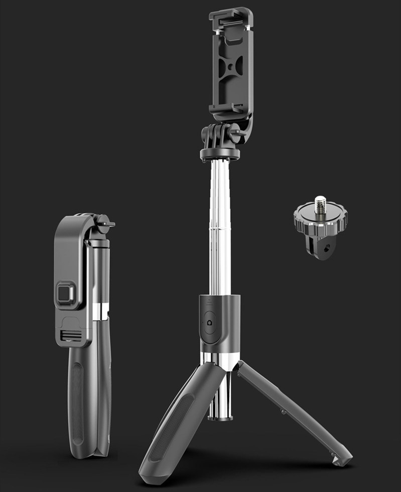 Compatible with Apple, Tripod Selfie Stick Mobile Universal Live Triangle Bracket One Bluetooth Selfie Artifact - Image 10