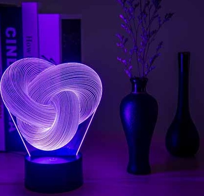 Twist Abstract LED 3D Night Light Touch Colorful Acrylic 3D Table Lamp Decoration Lighting Baby Sleeping Mood Lamp Best Gift - Image 2