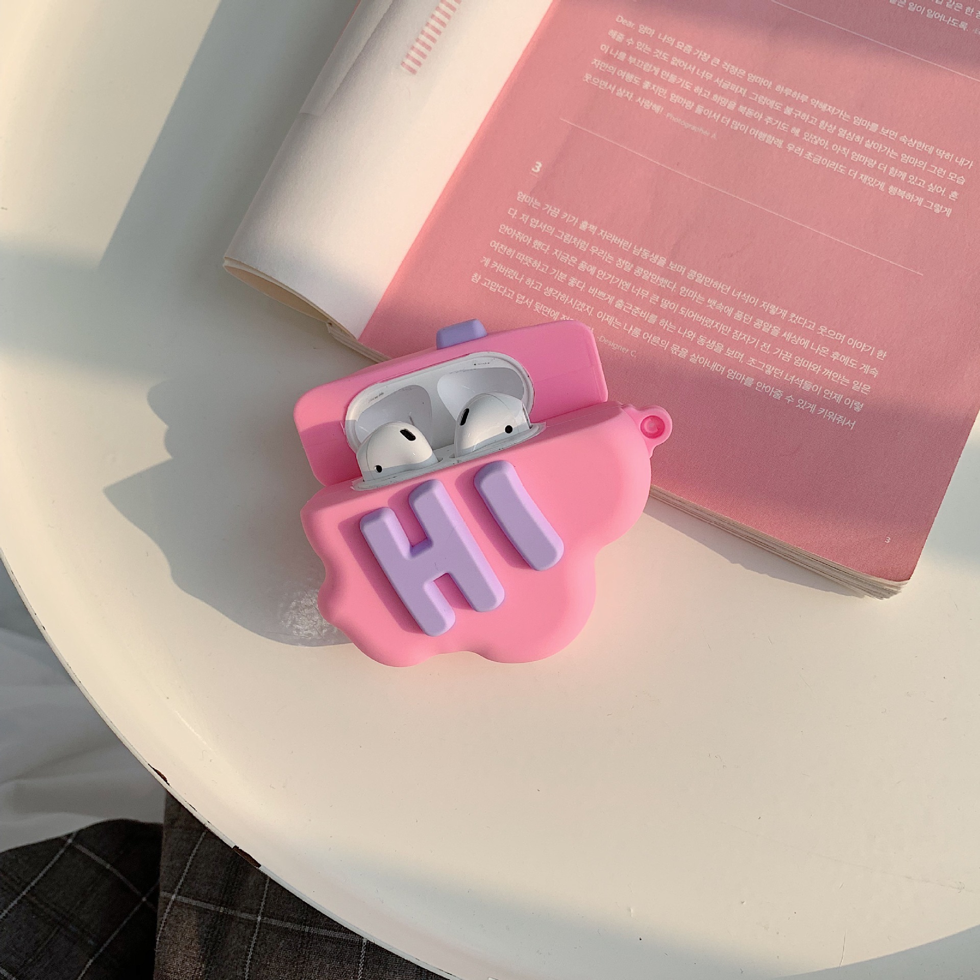 AirPod 2 Case 3D HI BYE Cloud Letter Cartoon Soft Silicone Wireless Earphone Cases For Airpods Case Cute Cover - Image 5