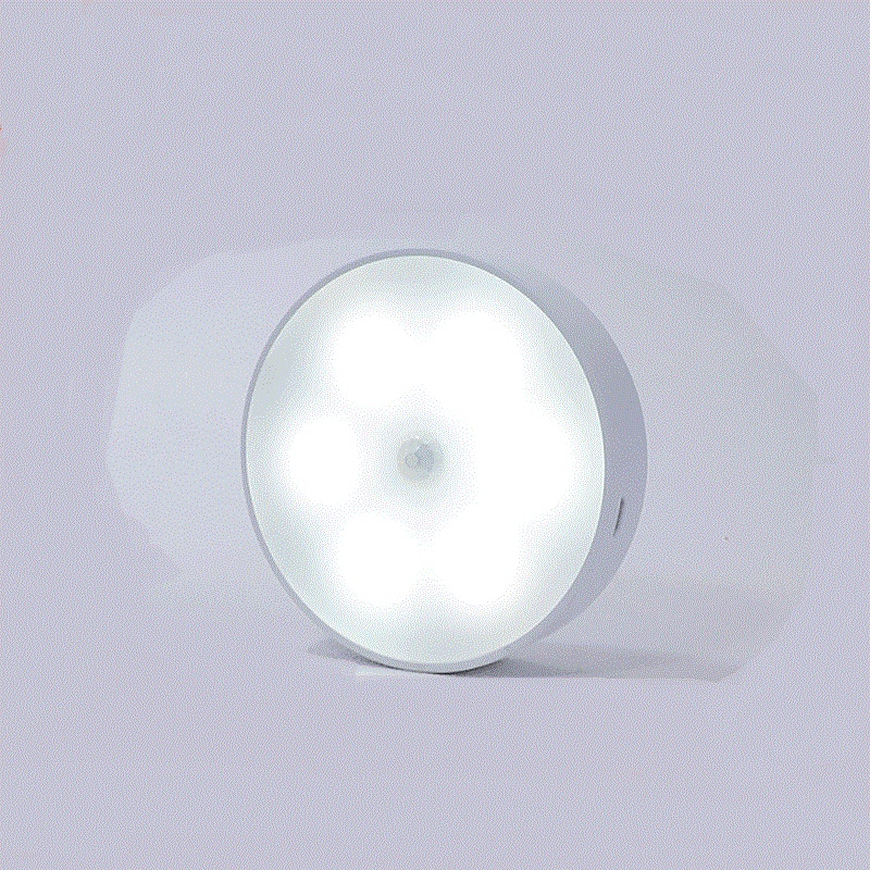Usb Rechargeable Motion Sensor Light Round Wireless LED Puck Light Kichen Cabinet Lighting Motion Sensor Lamp Night Light - Image 2