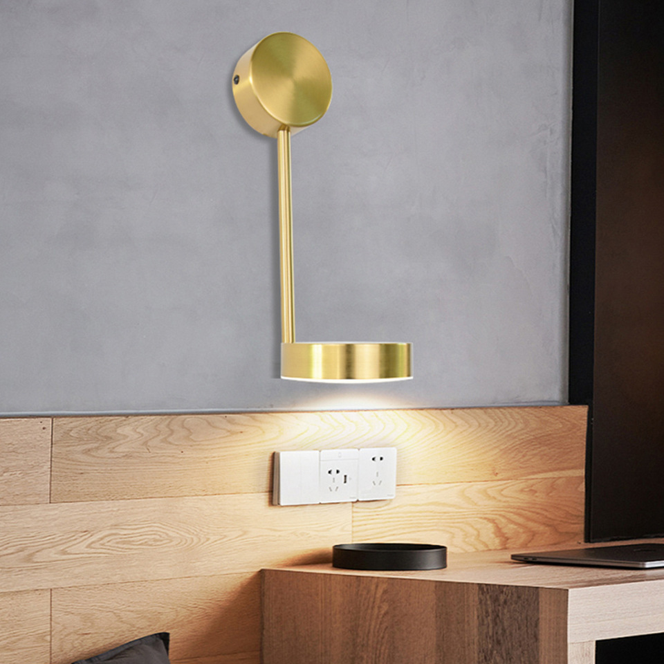 Bedside Lamp Wall Lamp Rotary Key Lamp Wall Lamp Background Wall Decoration - Image 3