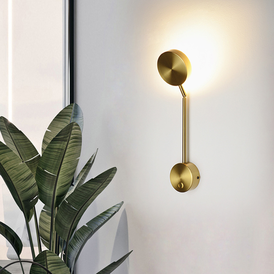 Bedside Lamp Wall Lamp Rotary Key Lamp Wall Lamp Background Wall Decoration - Image 5