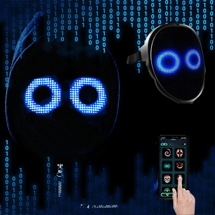 Halloween Face Masks Full Color LED Luminous Mask Face Changing Mask Party Bar Props - Image 4