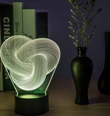 Twist Abstract LED 3D Night Light Touch Colorful Acrylic 3D Table Lamp Decoration Lighting Baby Sleeping Mood Lamp Best Gift - Image 4