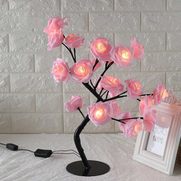 LED Tree Lamp Rose Small Tree Lamp Modeling Lamp Table Lamp - Image 4