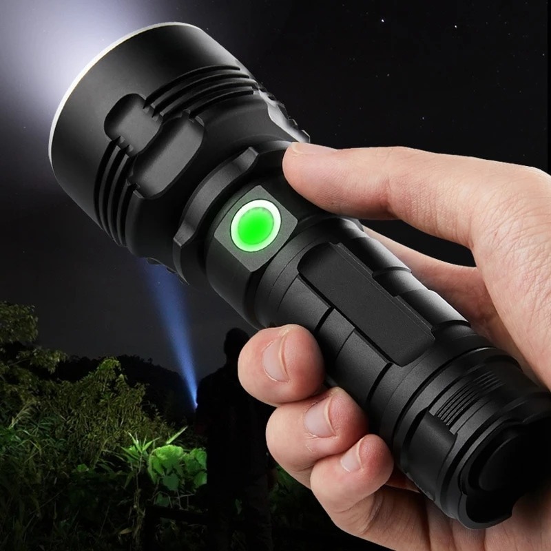 Strong Flashlight Focusing Led Light Rechargeable Super Bright LED Outdoor Xenon Lamp - Image 8
