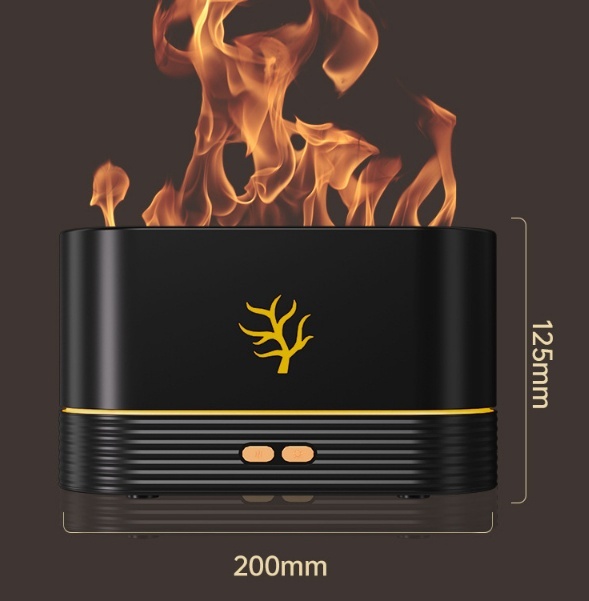 Flame Humidifier USB Smart Timing LED Electric Aroma Diffuser Simulation Fire Night Lamp Home Decor - Image 5