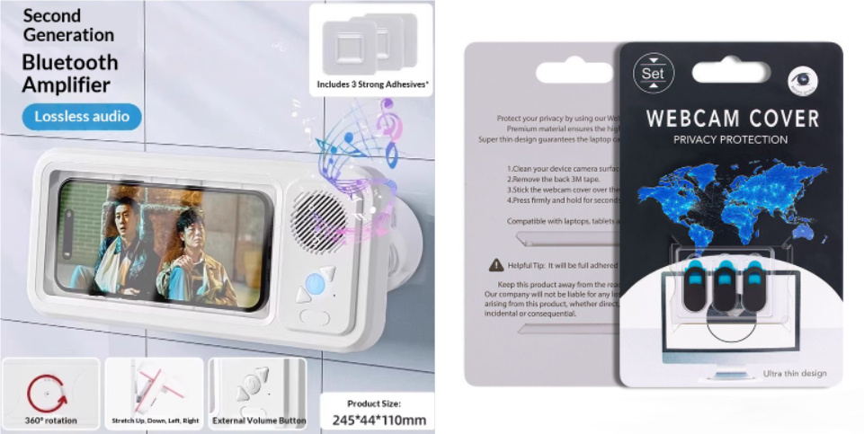 Bathroom Waterproof Mobile Phone Box Bluetooth Speaker Audio Bath TV Stand Mobile Phone Holder 360 Degree Rotation Touch Screen - Image 10
