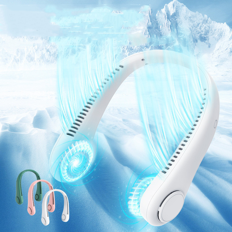 Rechargeable Neck Fan Hands Free USB Mini Fan Traveling Outdoor Sports Fans Portable Lazy Bladeless Hanging Neck Fan - Image 3