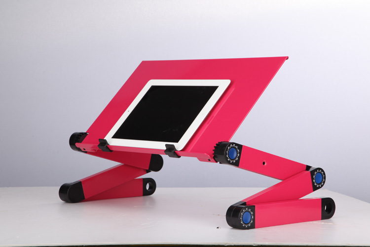 Laptop Table Stand With Adjustable Folding Ergonomic Design Stand Notebook Desk For Ultrabook Netbook Or Tablet With Mouse Pad - Image 4