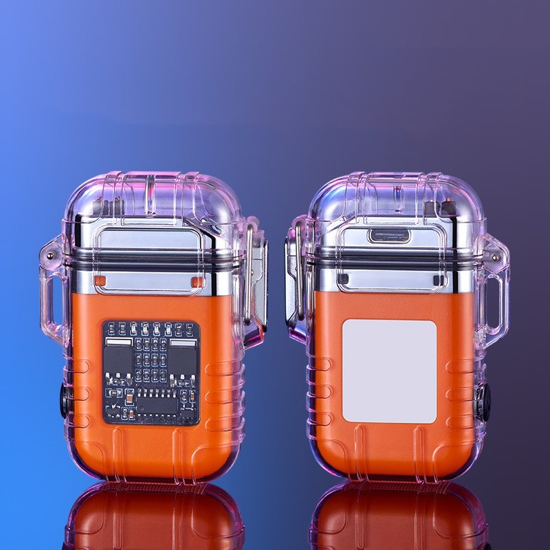 Transparent Shell Double Arc Lighter Waterproof And Windproof Outdoor Lighter Lighting Multi-purpose Electronic Cigarette Lighter - Image 8