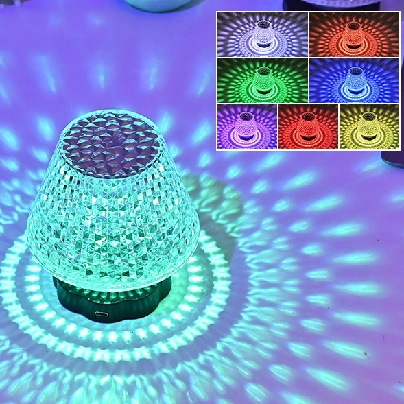 Diamond Crystal Lamp Table Light USB Touch Sensor Bar Table Lamp Dimming Beside Lamp LED Night Light For Restaurant Wedding - Image 6