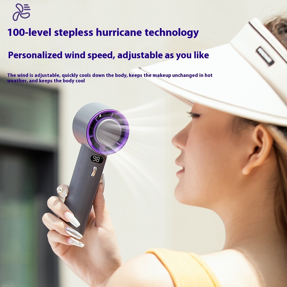 Portable Handheld Turbo Fan Cooling Semiconductor Refrigeration 3000mAh Battery Wind Speeds Adjustable Mini Personal Fan - Image 8