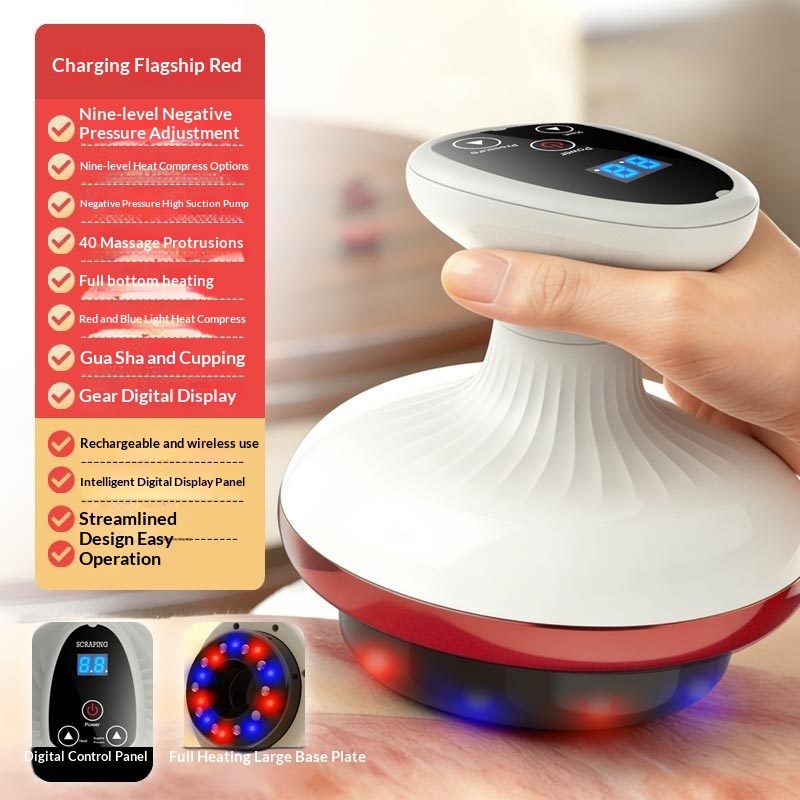 Electric Gua Sha Board Beauty Massager Cupping Device Electric Meridian Brush Home Abdominal Massage Gua Sha Board Massager - Image 9