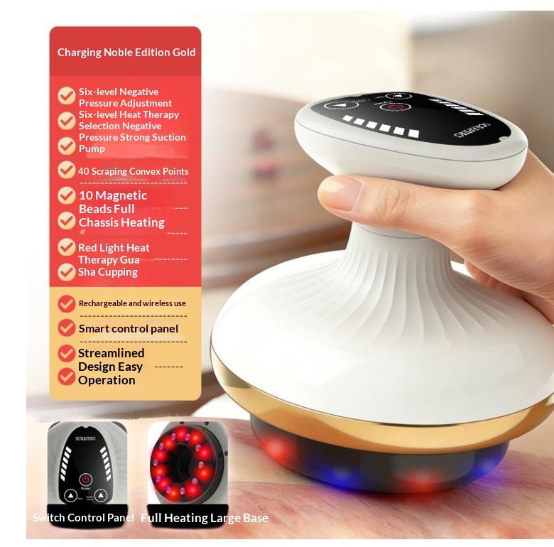 Electric Gua Sha Board Beauty Massager Cupping Device Electric Meridian Brush Home Abdominal Massage Gua Sha Board Massager - Image 10