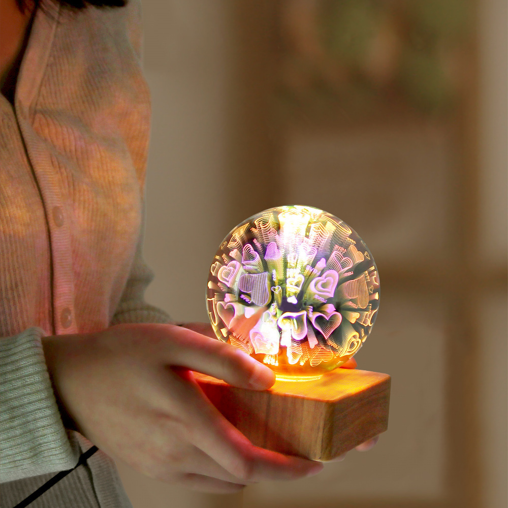 USB 3D Firework Crystals Ball Night Light Plug In Romantic Star LED Night Light Christmas Lights Christmas Home Decorations - Image 8