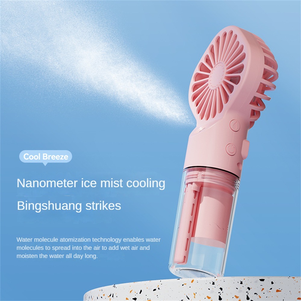 Strong Power Spray Humidification Small Mist Fan Humidification Usb Charging Portable Fan Icy And Refreshing Fan Water Supplement - Image 5