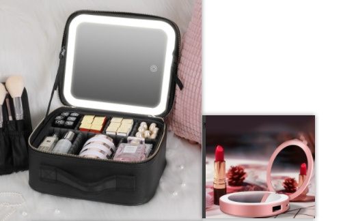 Smart LED Cosmetic Case With Mirror Cosmetic Bag Large Capacity Fashion Portable Storage Bag Travel Makeup Bags - Image 10