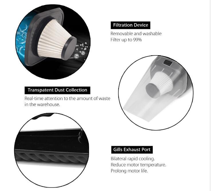 High Power Wet and Dry Vacuum Cleaner Car Vacuum Cleaner Super Suction Haipa Handheld - Image 3