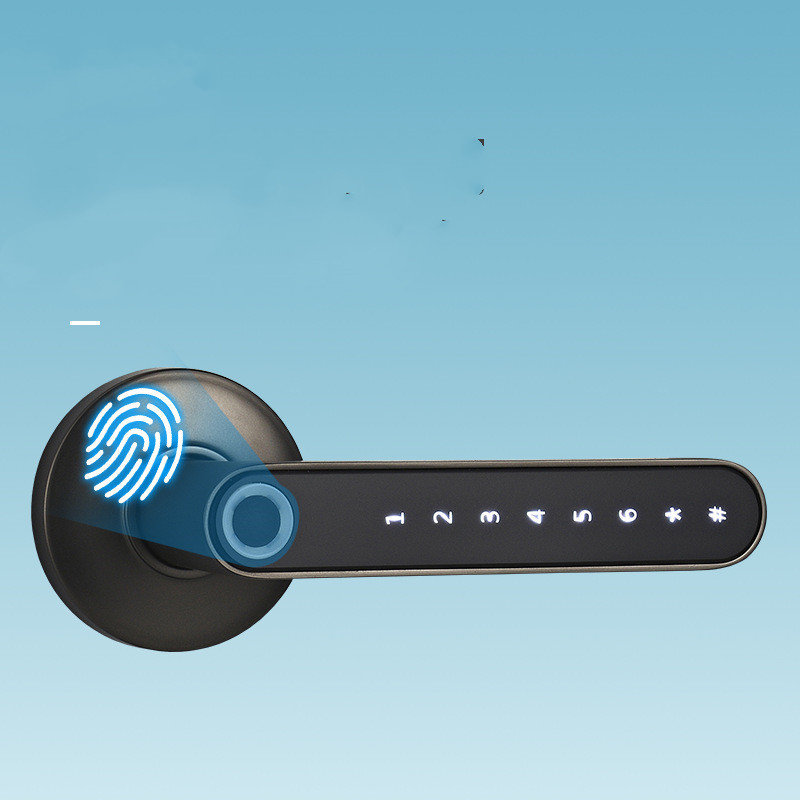 Smart Lock Fingerprint Password Electric Digital Lock Alloy Keyless Security Door Handle For Home - Image 3