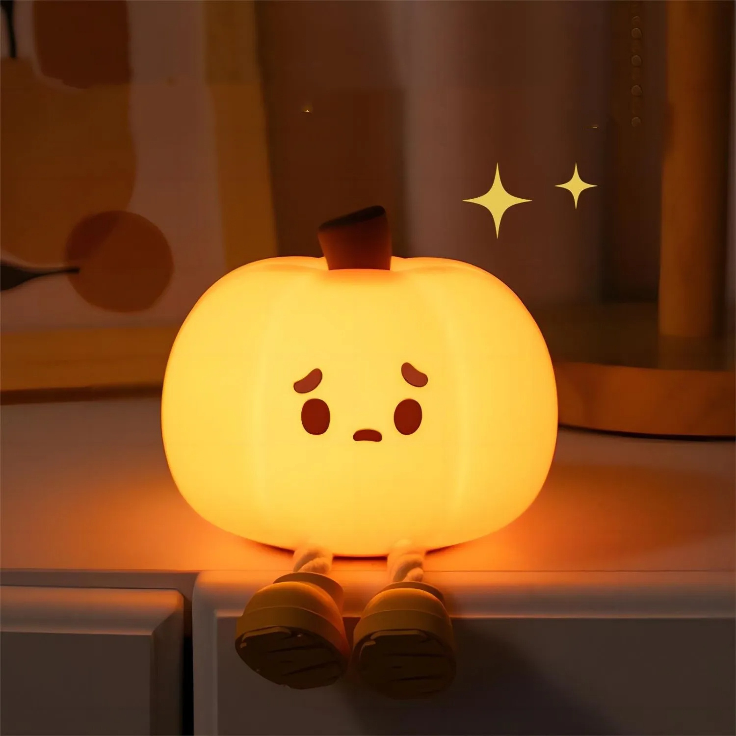 Home Decor Halloween Pumpkin Night Light Cute Soft Silicone Lamp Touch Dimmable Rechargeable Bedside Decor Light Kids Gifts Halloween Decorations - Image 6