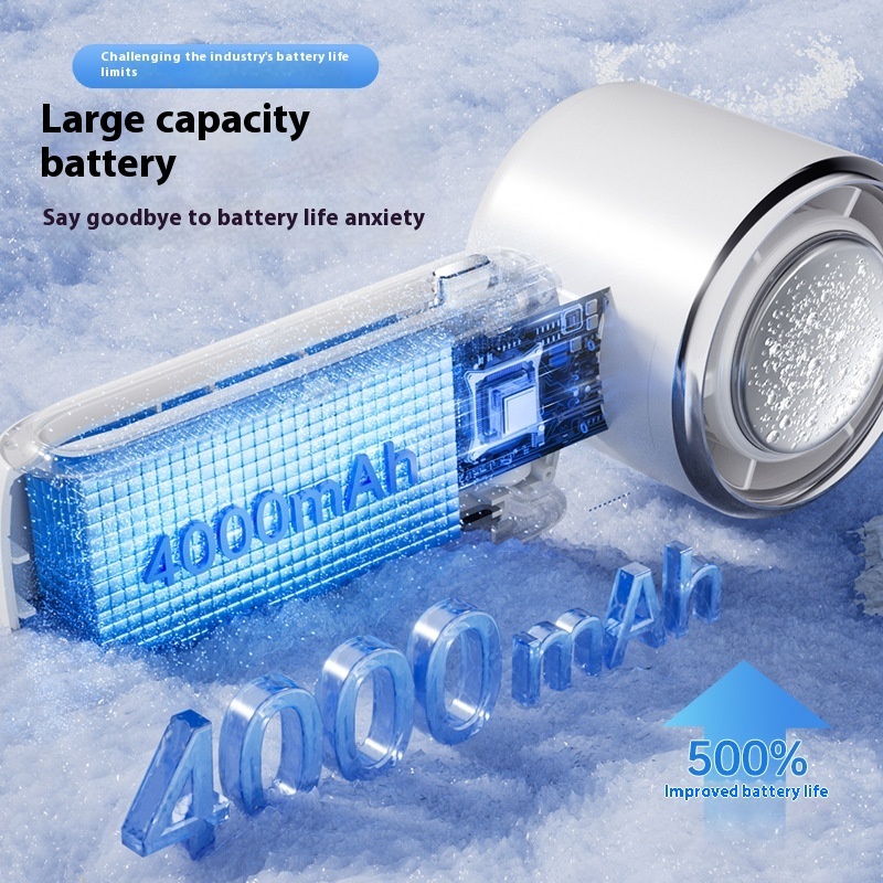 New Ice Pack High-Speed Handheld Eletirc Fan Speed Adjustable Folding Mini Fan Portable Outdoor Hanging Neck Small Fan - Image 4