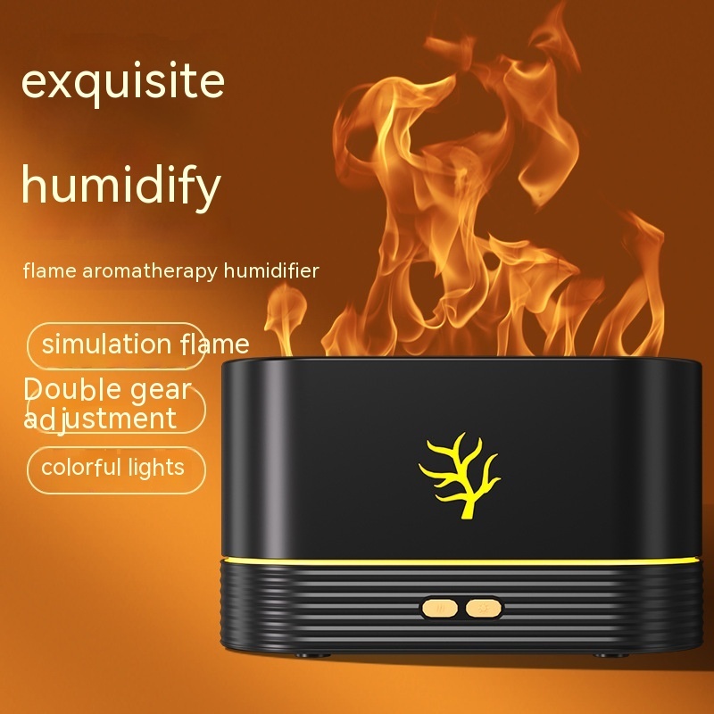 Flame Humidifier USB Smart Timing LED Electric Aroma Diffuser Simulation Fire Night Lamp Home Decor - Image 9