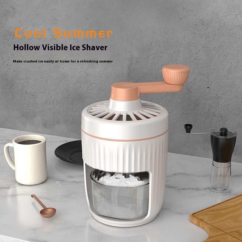 Hand-cranked Ice Shaving Machine Small Household Ice Crusher Hand-cranked Smoothie Machine Hail Ice Machine Kitchen Gadgets - Image 4