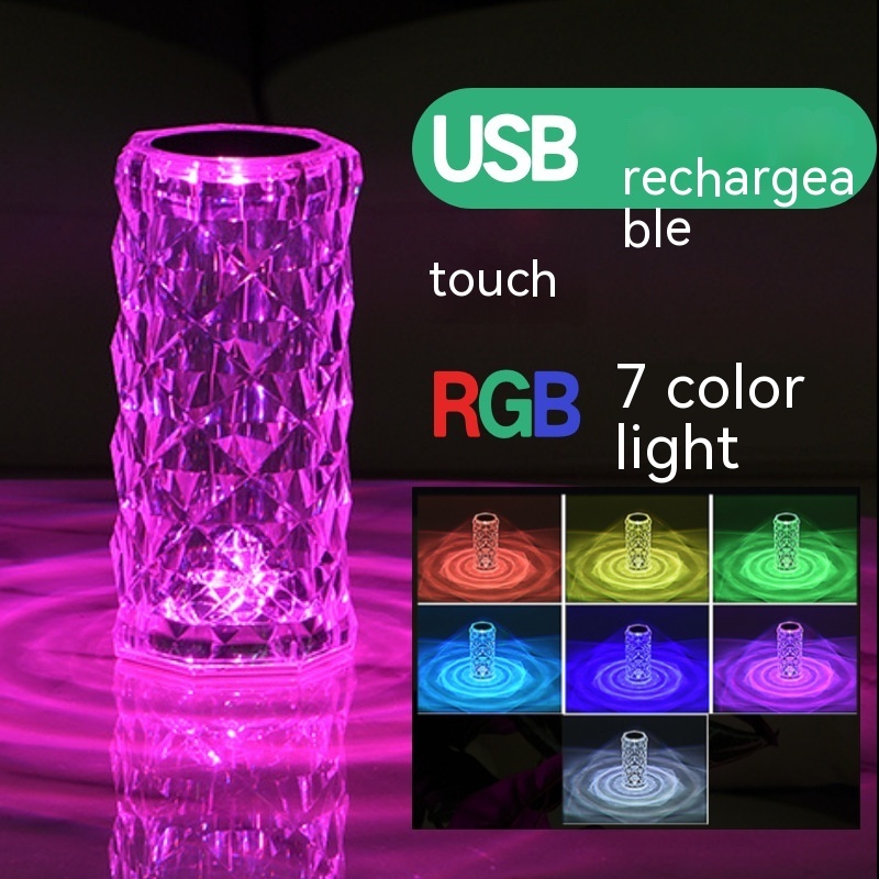 Crystal Rose Lamp Atmosphere Creative Led Table Lamp - Image 3