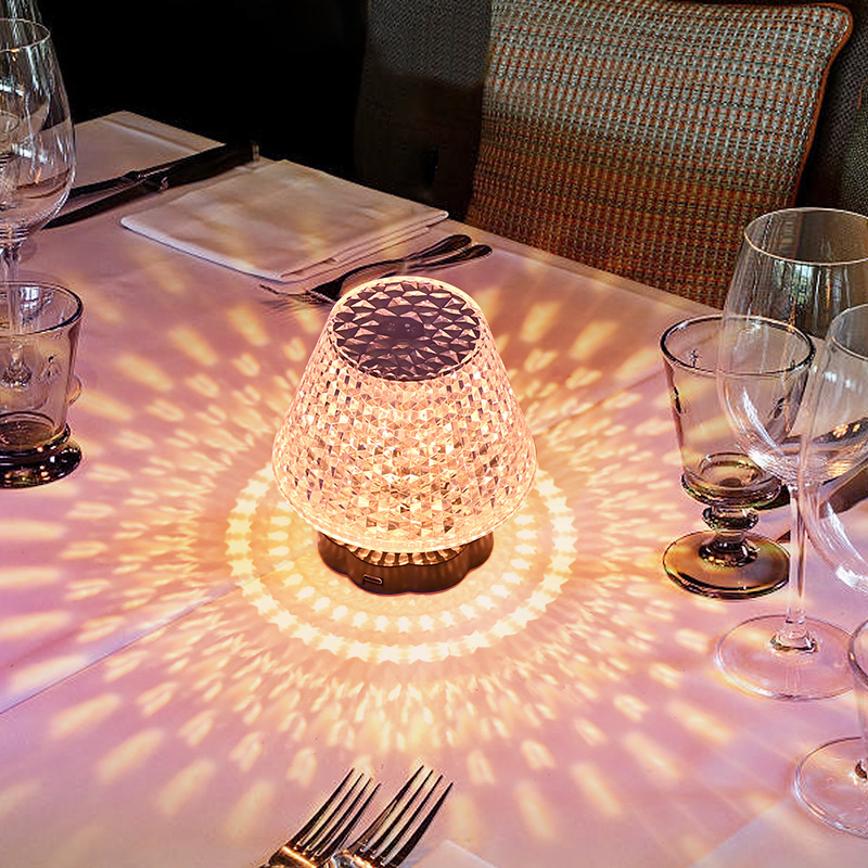 Diamond Crystal Lamp Table Light USB Touch Sensor Bar Table Lamp Dimming Beside Lamp LED Night Light For Restaurant Wedding - Image 2