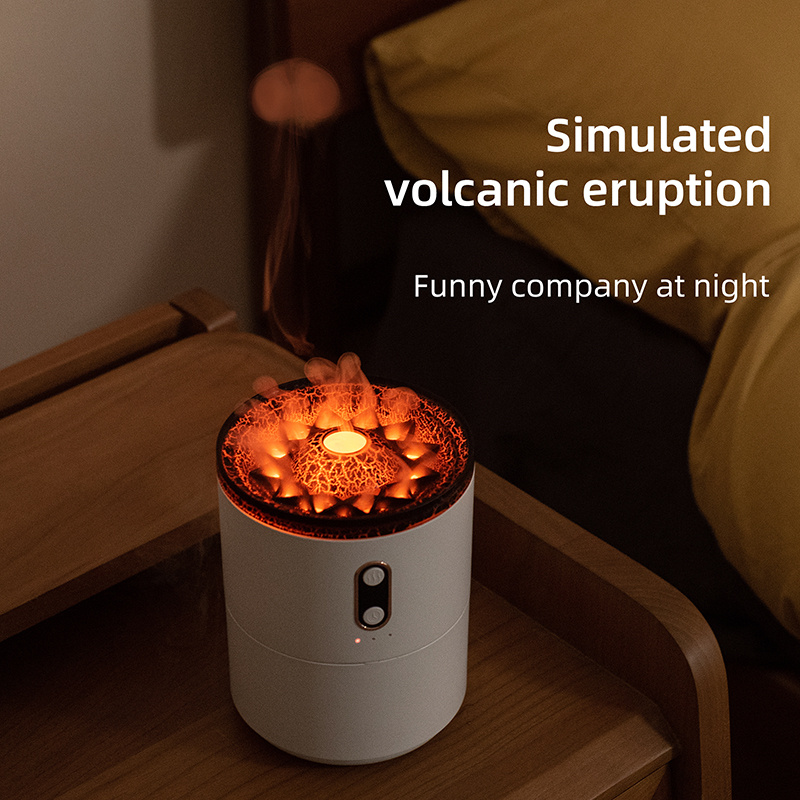 Volcanic Flame Aroma Essential Oil Diffuser USB Portable Jellyfish Air Humidifier Night Light Lamp Fragrance Humidifier - Image 5