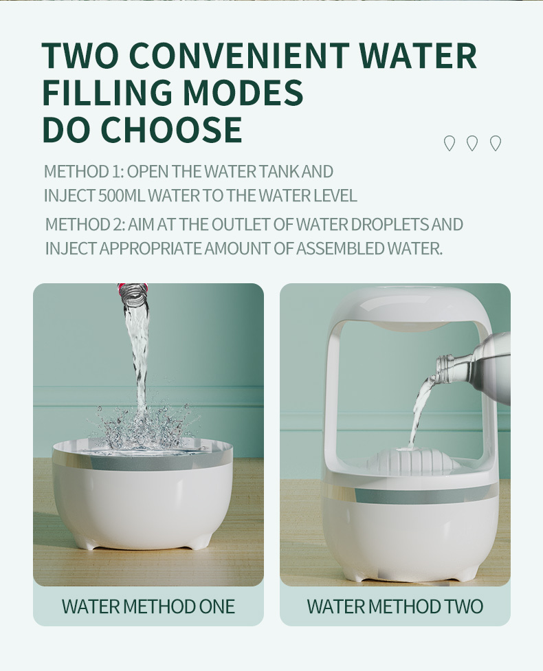 Anti Gravity Humidifier Water Drop Backflow Aromatherapy Machine Large Capacity Office Bedroom Quiet Heavy Fog Household Sprayer - Image 7