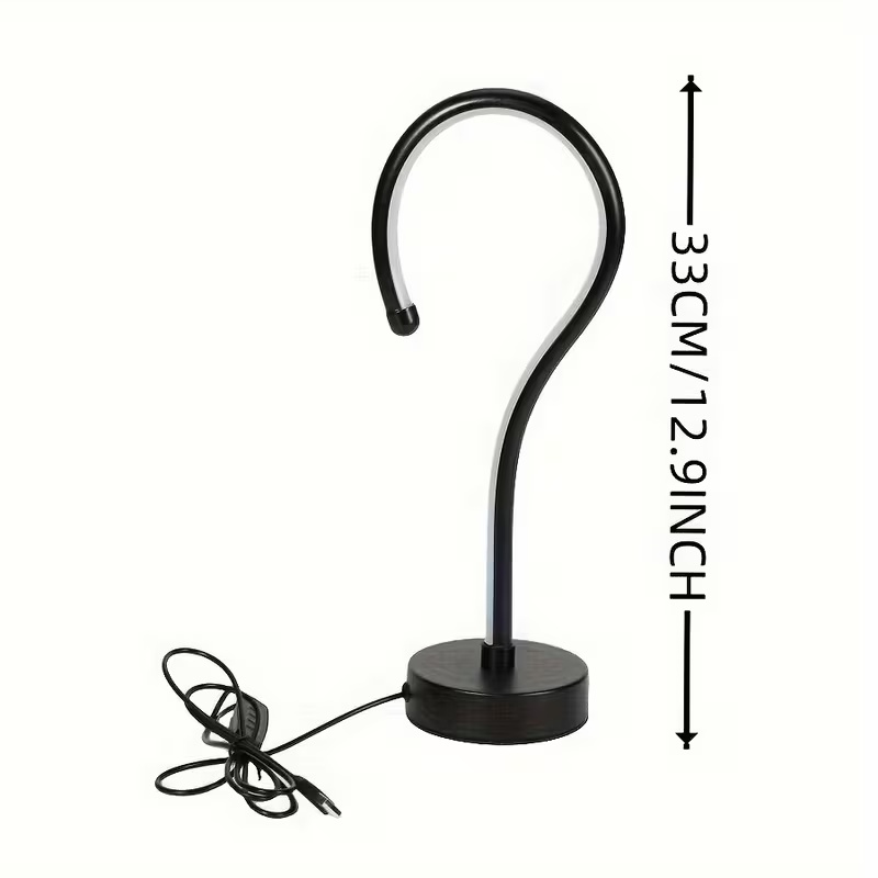 2PC Creative Question Mark Shape Table Lamp, USB Three-color Dimming Desktop Decoration Table Lamp - Image 5