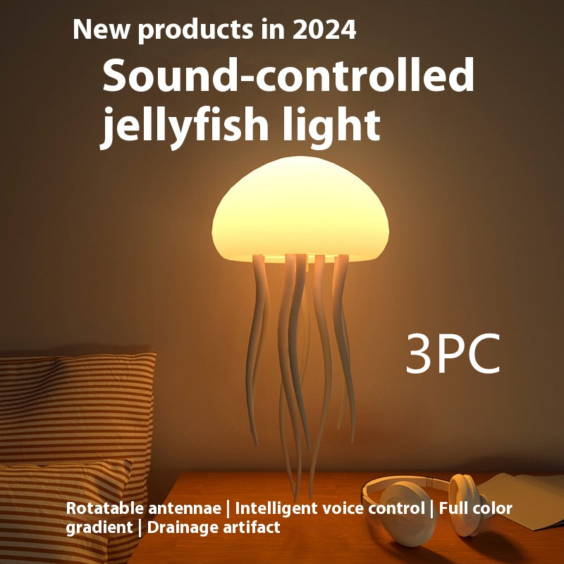 Jellyfish Mood Lamp LED Jellyfish Night Light Portable Jellyfish Lamp Jellyfish Decorations Smart Table Lamp For Bedside Desk - Image 10