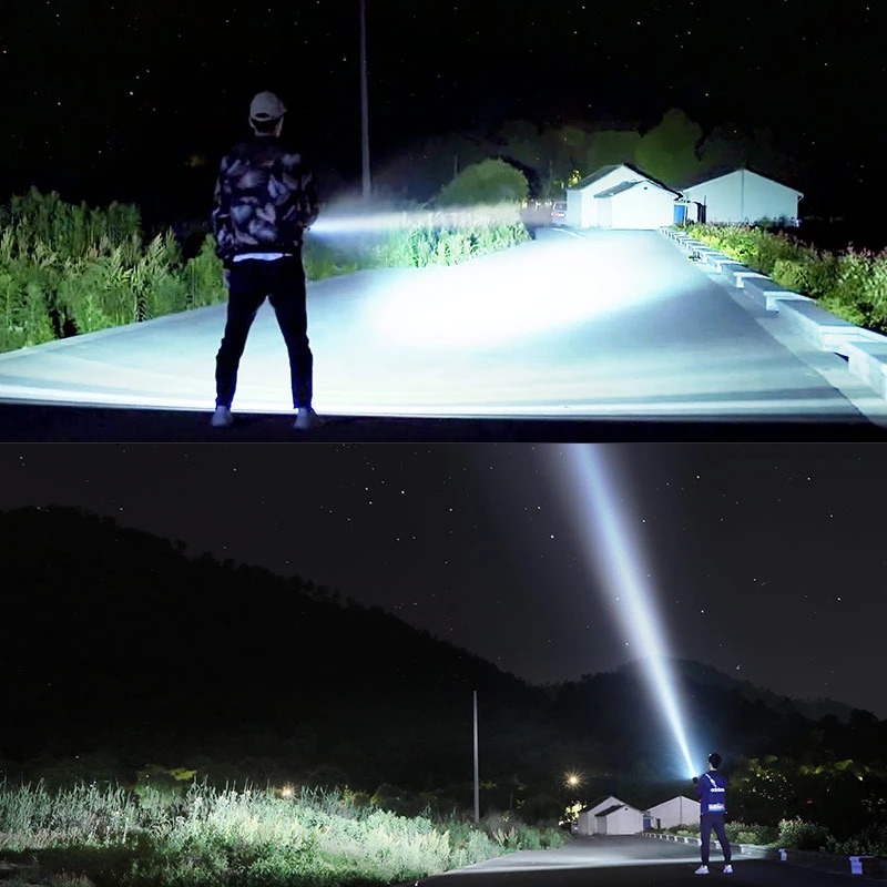 Strong Flashlight Focusing Led Light Rechargeable Super Bright LED Outdoor Xenon Lamp - Image 5