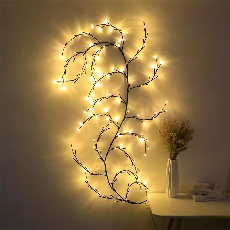 Vines With Lights Christmas Garland Light Flexible DIY Willow Vine Branch LED Light For Room Wall Wedding Party Decor - Image 6