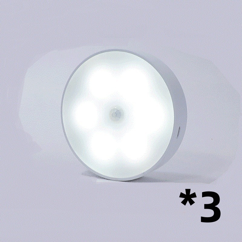 Usb Rechargeable Motion Sensor Light Round Wireless LED Puck Light Kichen Cabinet Lighting Motion Sensor Lamp Night Light - Image 10