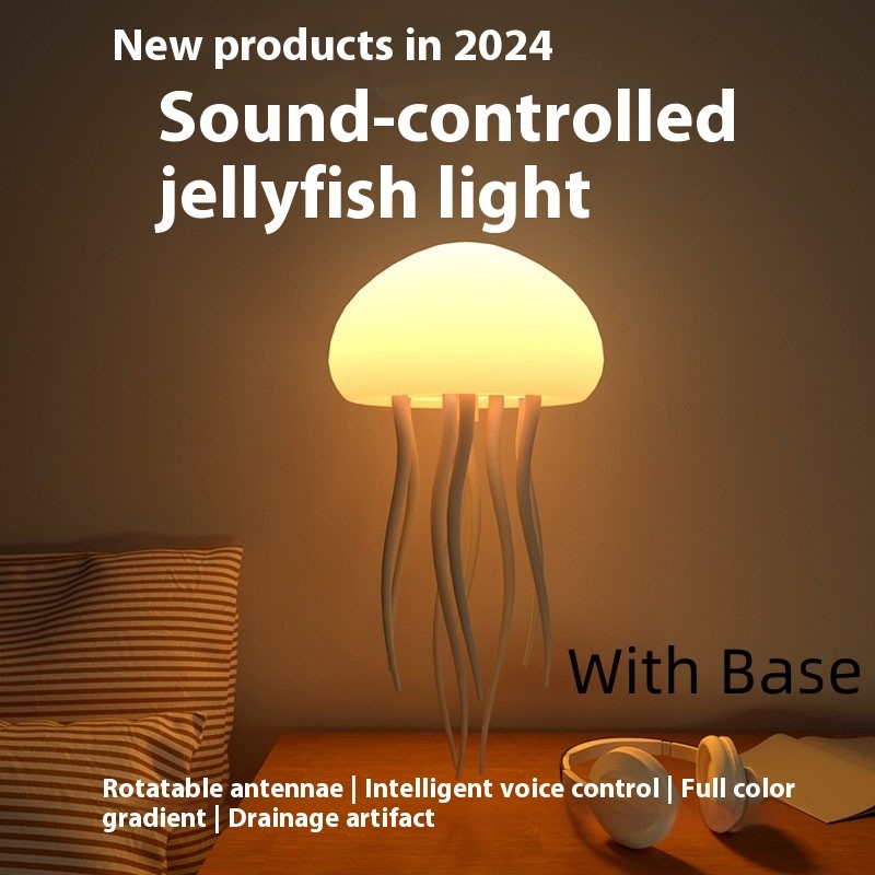 Jellyfish Mood Lamp LED Jellyfish Night Light Portable Jellyfish Lamp Jellyfish Decorations Smart Table Lamp For Bedside Desk - Image 8