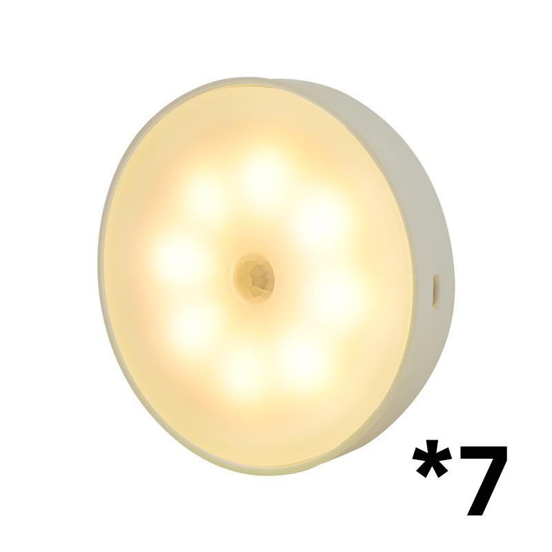Usb Rechargeable Motion Sensor Light Round Wireless LED Puck Light Kichen Cabinet Lighting Motion Sensor Lamp Night Light - Image 8