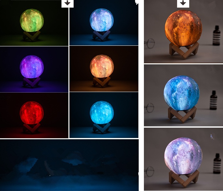 3D Printing Lunar Light Painting Creative Gift Night Light - Image 5