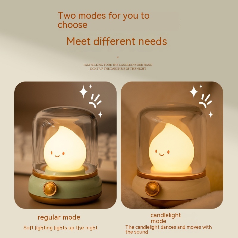 Retro Small Night Lamp Bedroom Mini Desktop LED Cute Night Lamp Creative USB Rechargeable Portable Cartoon Table Lamp For Coffee Bar Hotel Bedroom Home Decor - Image 8