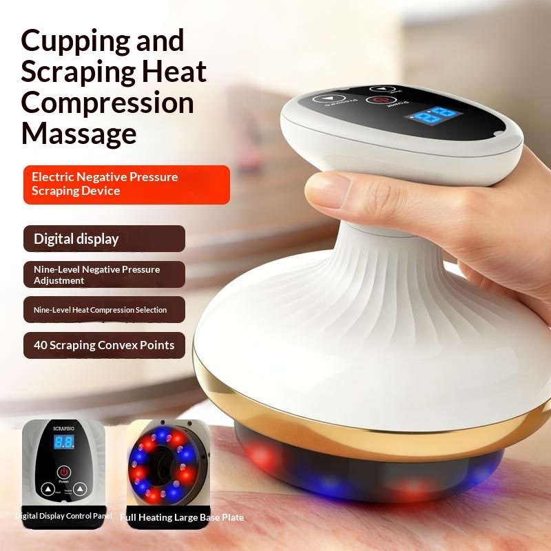 Electric Gua Sha Board Beauty Massager Cupping Device Electric Meridian Brush Home Abdominal Massage Gua Sha Board Massager - Image 4