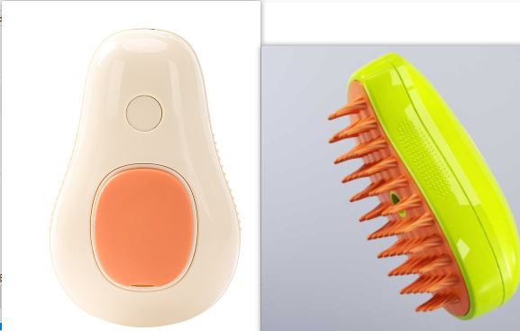Steamy Cat Brush Cat Dog Grooming Comb Electric Self Cleaning Steam Cat Brush For Massage Avocado Shape Pet Spray Cat Grooming - Image 7